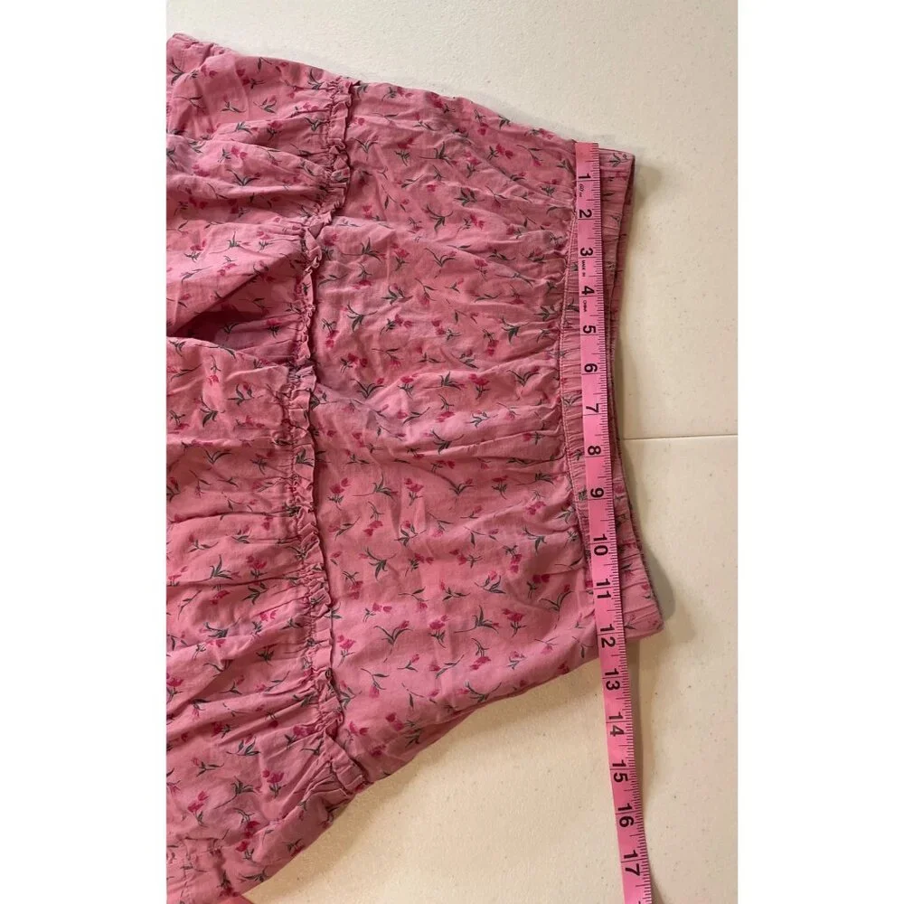 GAP Kids Girls Pink Floral Skort Size XL Tiered Ruffles Lightweight‎ Cottagecore